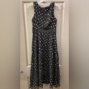 Black and ivory printed dress